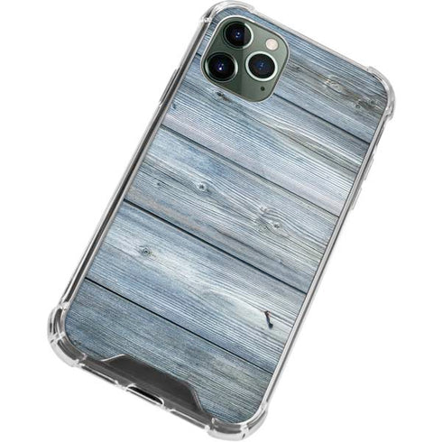 Weathered Blue Wood iPhone 12 Pro Max Clear Case