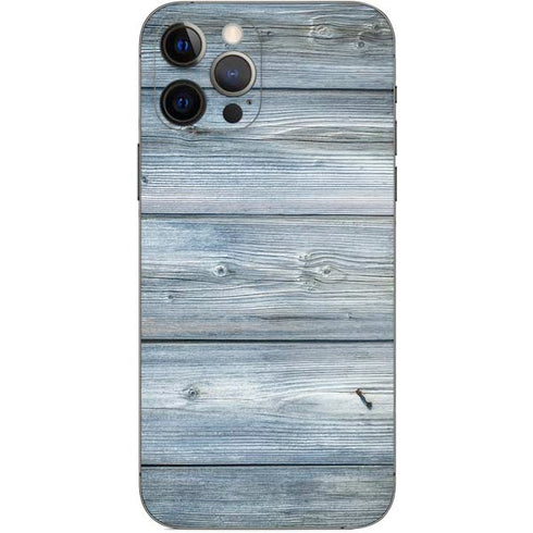 Weathered Blue Wood iPhone 12 Pro Skin