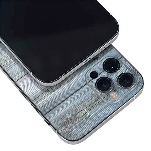 Weathered Blue Wood iPhone 12 Pro Skin