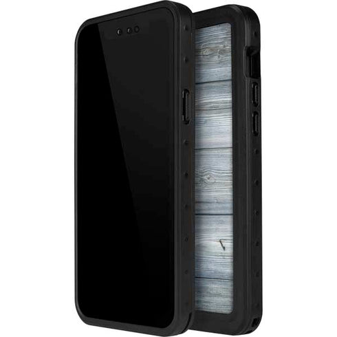 Weathered Blue Wood iPhone 12 Pro Waterproof Case