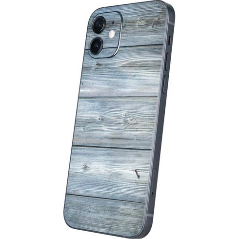 Weathered Blue Wood iPhone 12 Skin