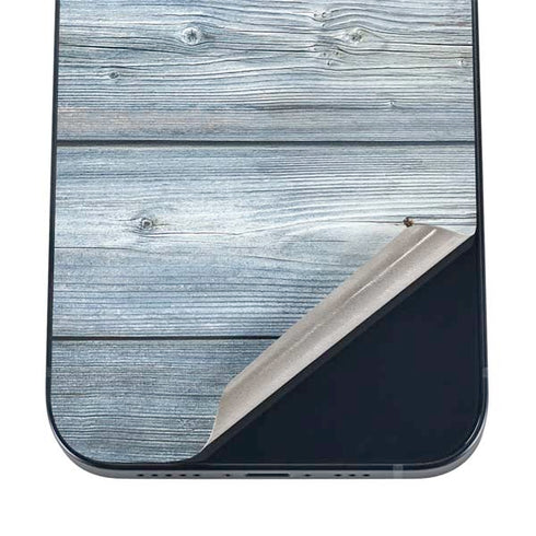 Weathered Blue Wood iPhone 12 Skin
