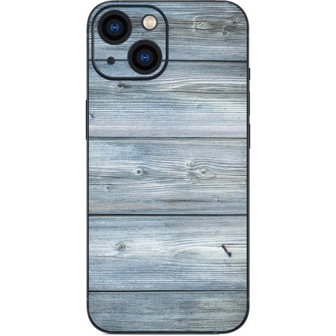 Weathered Blue Wood iPhone 13 Mini Skin