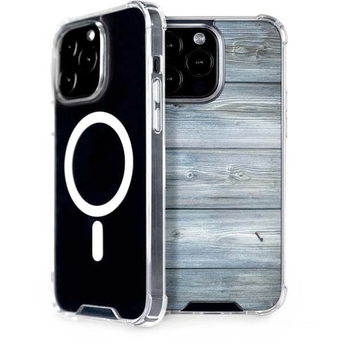 Weathered Blue Wood iPhone 13 Pro Max MagSafe Case