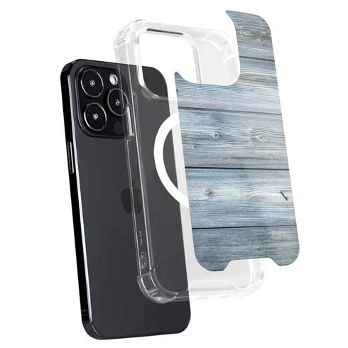 Weathered Blue Wood iPhone 13 Pro Max MagSafe Case