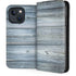 Weathered Blue Wood iPhone 14 Folio Case