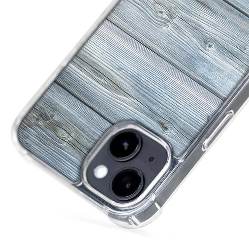 Weathered Blue Wood iPhone 15 Plus MagSafe Case
