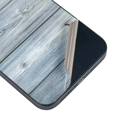 Weathered Blue Wood iPhone 15 Plus Skin