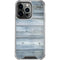 Weathered Blue Wood iPhone 14 Pro Clear Case