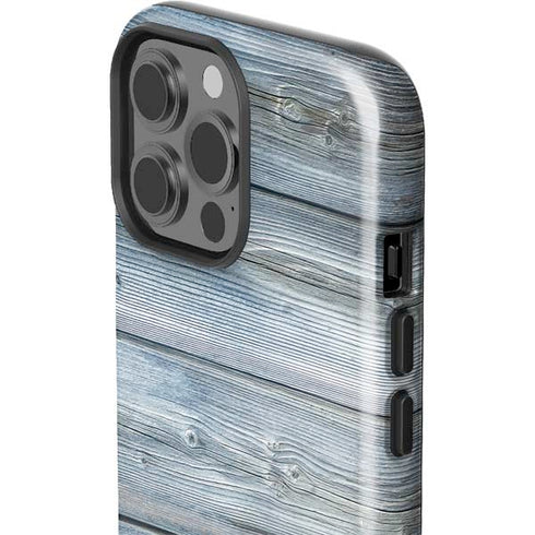 Weathered Blue Wood iPhone 14 Pro Max Impact Case