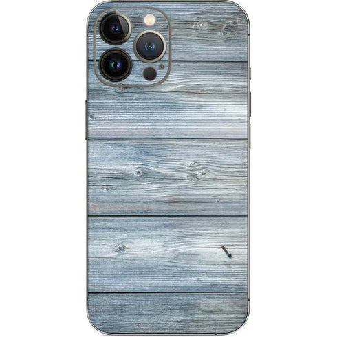 Weathered Blue Wood iPhone 14 Pro Max Skin