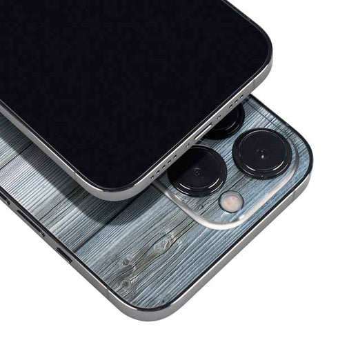 Weathered Blue Wood iPhone 14 Pro Max Skin
