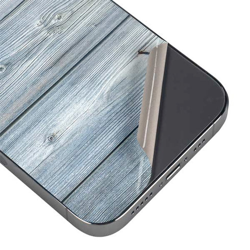 Weathered Blue Wood iPhone 14 Pro Skin