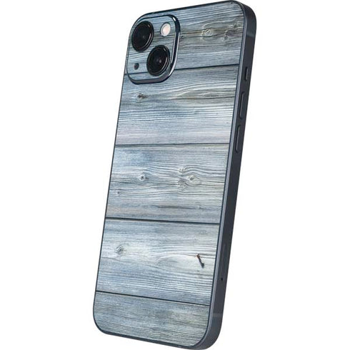Weathered Blue Wood iPhone 14 Skin