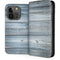 Weathered Blue Wood iPhone 15 Pro Folio Case