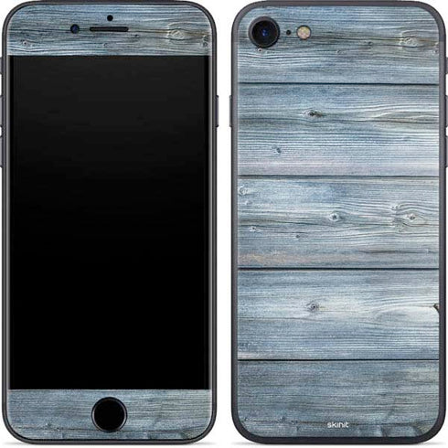 Weathered Blue Wood iPhone 7 Skin