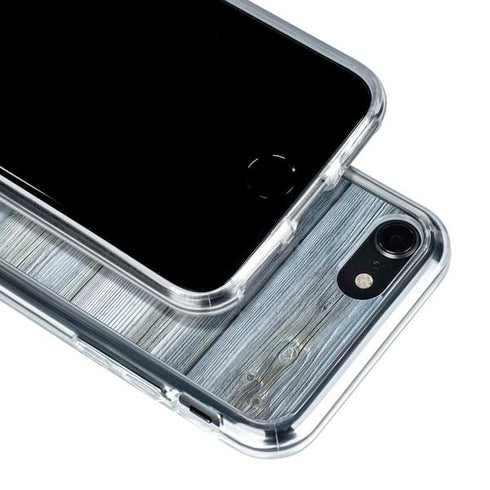Weathered Blue Wood iPhone SE (2nd & 3rd Gen) Clear Case