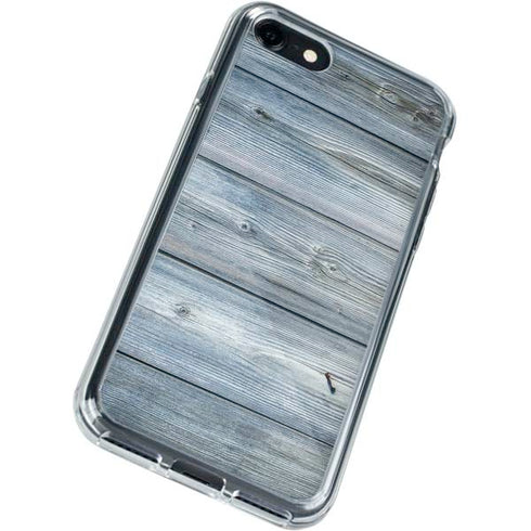Weathered Blue Wood iPhone SE (2nd & 3rd Gen) Clear Case