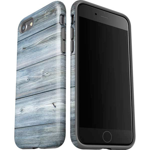 Weathered Blue Wood iPhone SE (2nd & 3rd Gen) Pro Case