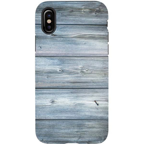 Weathered Blue Wood iPhone X Pro Case