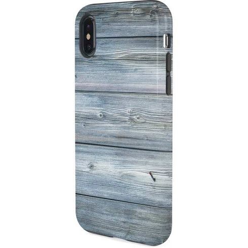 Weathered Blue Wood iPhone X Pro Case
