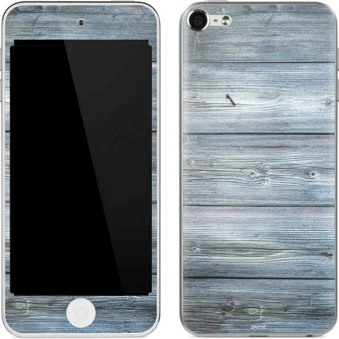 Weathered Blue Wood Apple iPod Skin