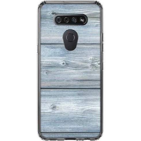 Weathered Blue Wood LG K51/Q51 Clear Case
