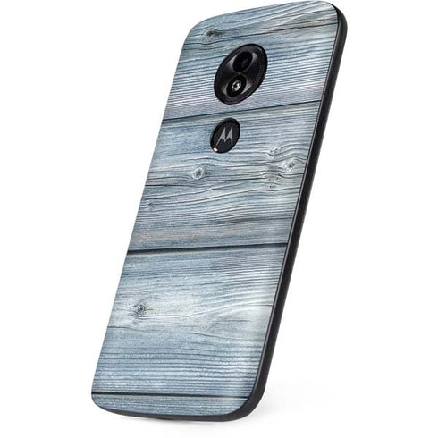 Weathered Blue Wood Moto E5 Play Skin