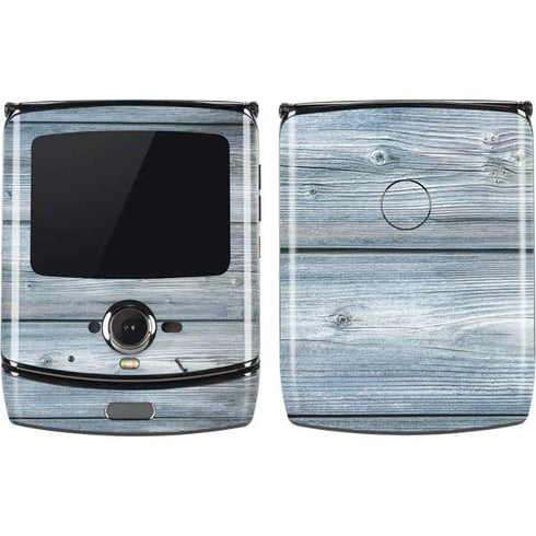 Weathered Blue Wood Motorola RAZR Skin