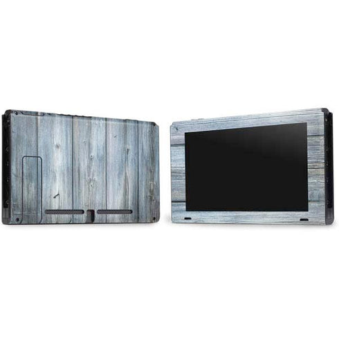 Weathered Blue Wood Nintendo Switch Bundle Skin