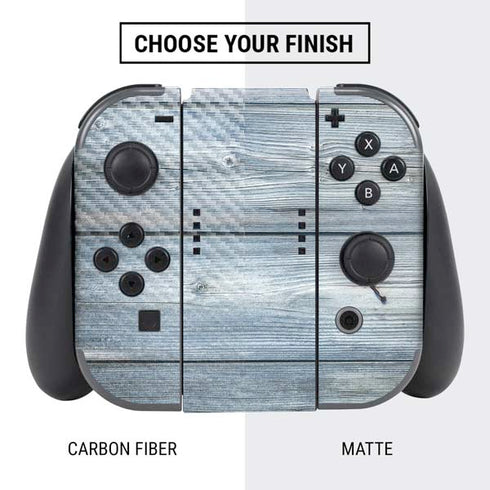 Weathered Blue Wood Nintendo Switch Bundle Skin