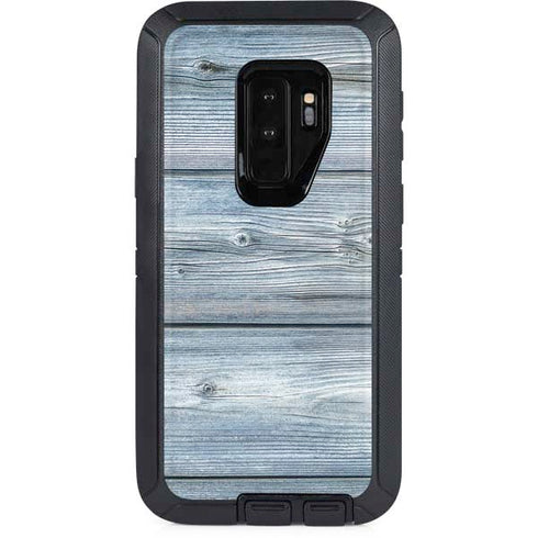 Weathered Blue Wood Otterbox Defender Galaxy Skin