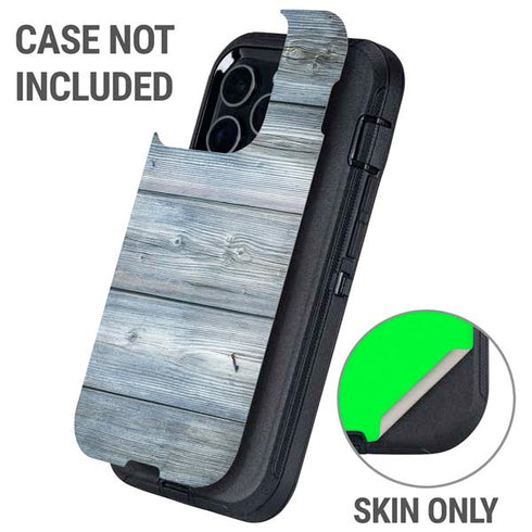 Weathered Blue Wood Otterbox Defender iPhone Skin