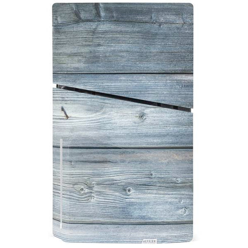 Weathered Blue Wood PS5 Slim Disk Console Skin