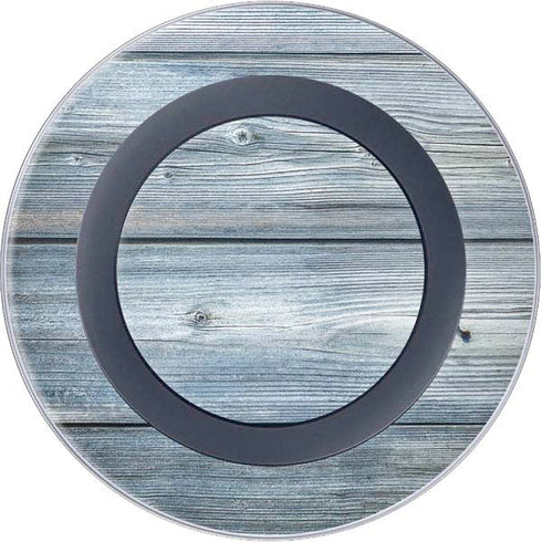 Weathered Blue Wood Wireless Charger Skin