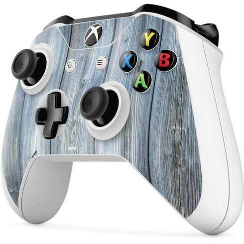 Weathered Blue Wood Xbox One S Controller Skin