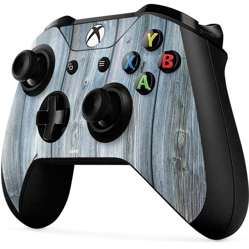Weathered Blue Wood Xbox One X Controller Skin