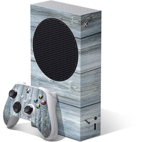 Weathered Blue Wood Xbox Series S Bundle Skin