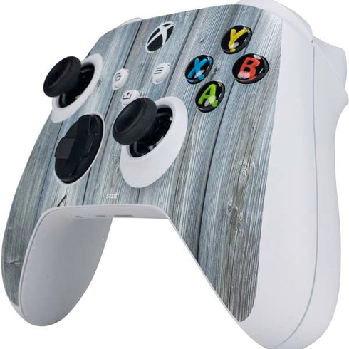 Weathered Blue Wood Xbox Series S Controller Skin