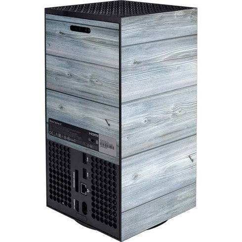 Weathered Blue Wood Xbox Series X Console Skin