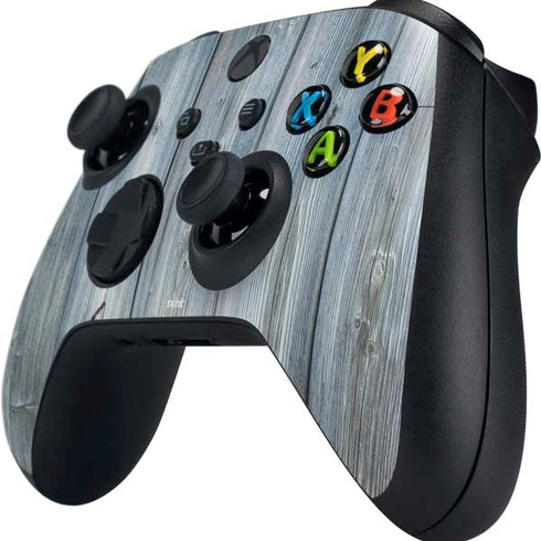 Weathered Blue Wood Xbox Series X Controller Skin