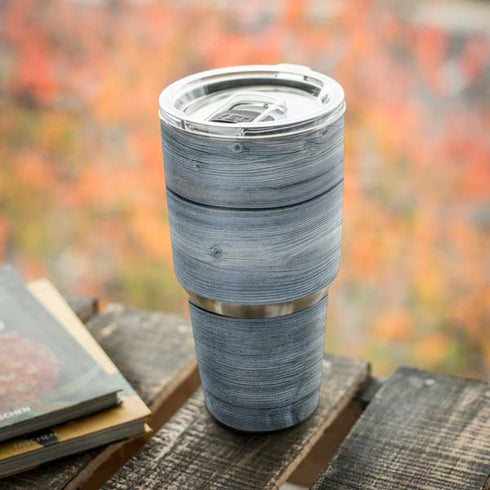 Weathered Blue Wood Yeti 30oz Rambler Tumbler Skin