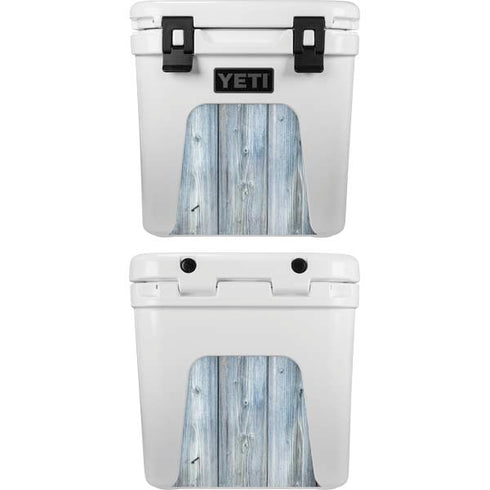 Weathered Blue Wood YETI Roadie 24 Hard Cooler Skin