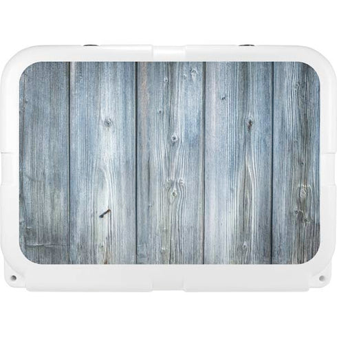 Weathered Blue Wood YETI Tundra 35 Hard Cooler Skin