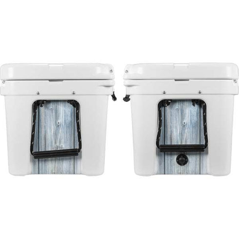 Weathered Blue Wood YETI Tundra 35 Hard Cooler Skin