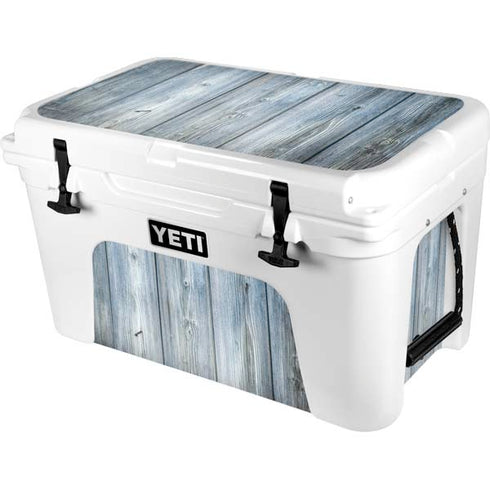 Weathered Blue Wood YETI Tundra 45 Hard Cooler Skin