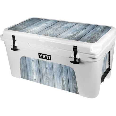 Weathered Blue Wood YETI Tundra 65 Hard Cooler Skin