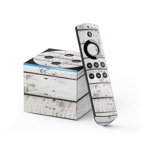Weathered Wood Fire TV Cube Skin