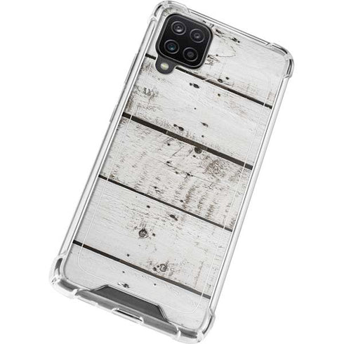 Weathered Wood Galaxy A12 Clear Case