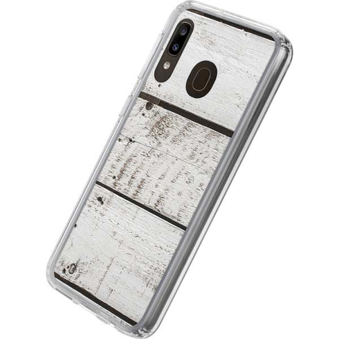 Weathered Wood Galaxy A20 Clear Case